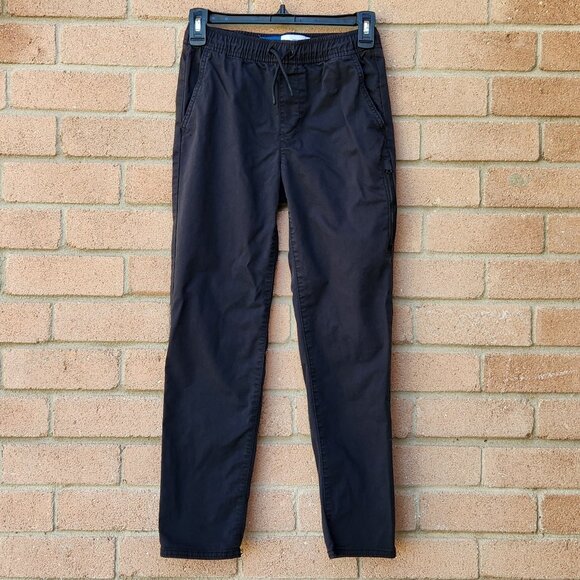 Old Navy Tech Taper Pants Boys L 10-12 Black Quick Dry Zip Pocket Athletic - Picture 1 of 11
